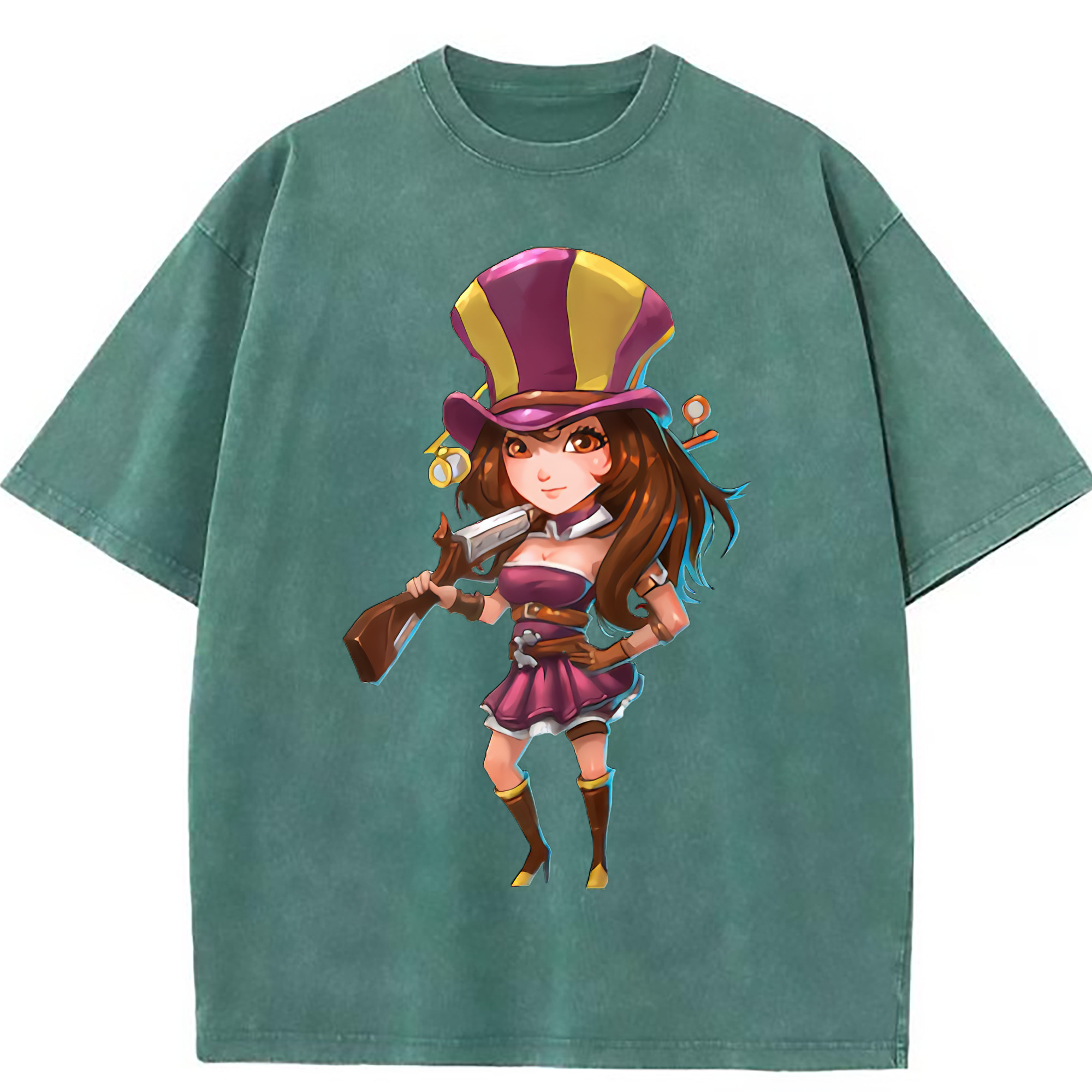 （画像用） リーグ・オブ・レジェンド League of Legends LOL 綿100% ヴィンテージ風 半袖Tシャツ（フロントプリント）